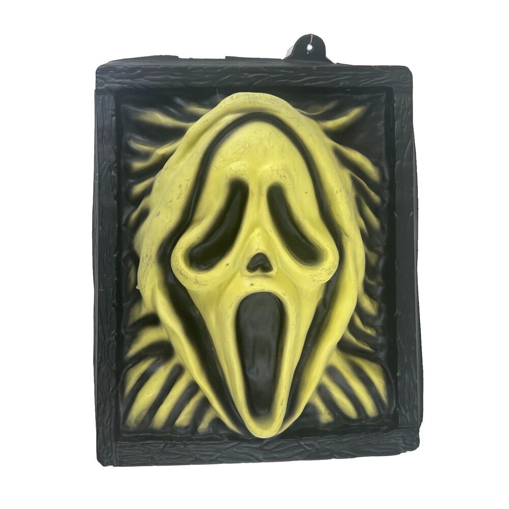 Vintage Fun World Scream Movie Ghostface 3D Wall Hanging Glow Dark Plastic Mold
